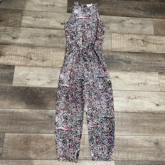 L'AGENCE paisley print silk jumpsuit